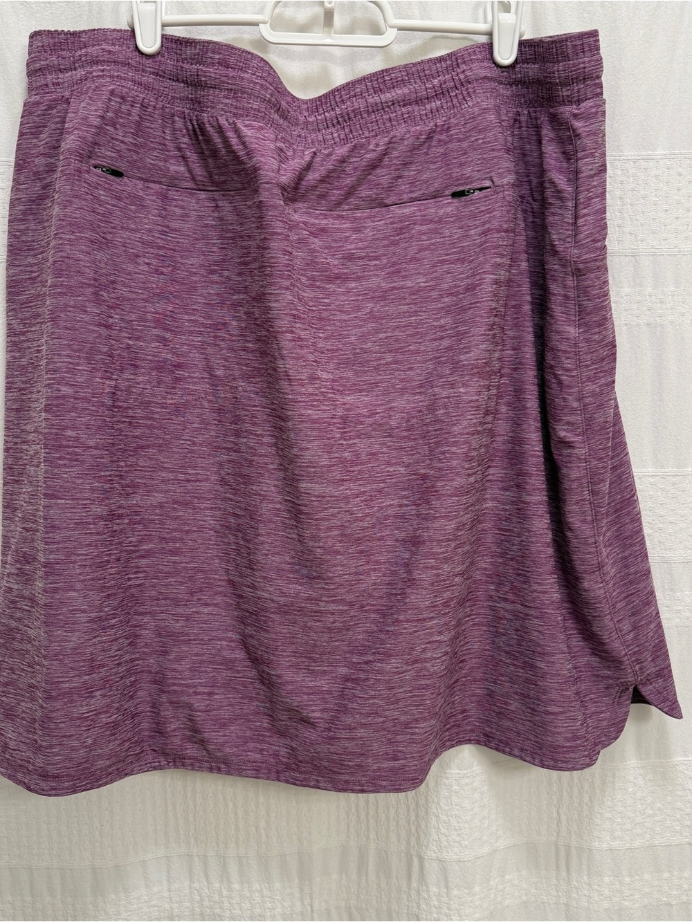 Duluth Trading Co Purple Heather Pull-On Skort - Picture 2 of 4
